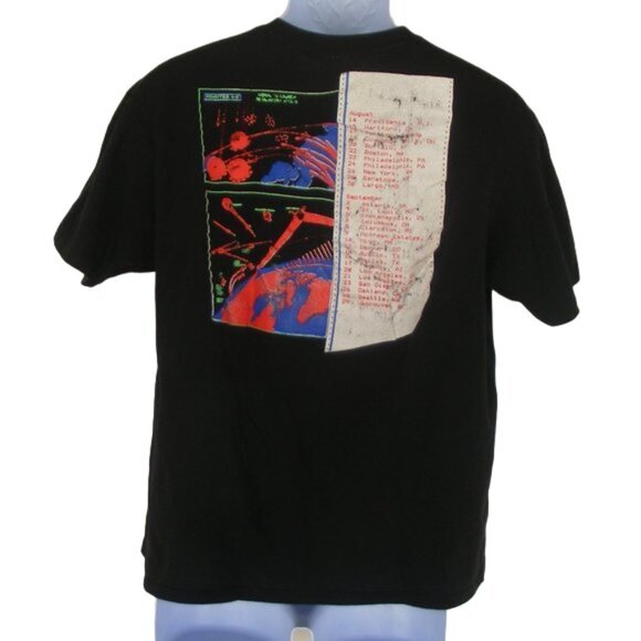 ROGER WATERS Concert Tshirt, L/XL, Radio KAOS 1987, VINTAGE, Black, 80s - Picture 4 of 8